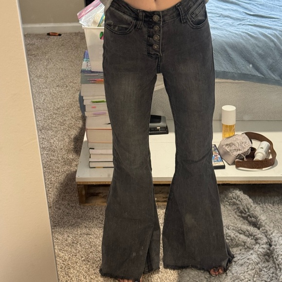 High waisted black flare jeans - Picture 1 of 2